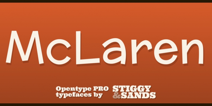 Mc Laren Pro font preview
