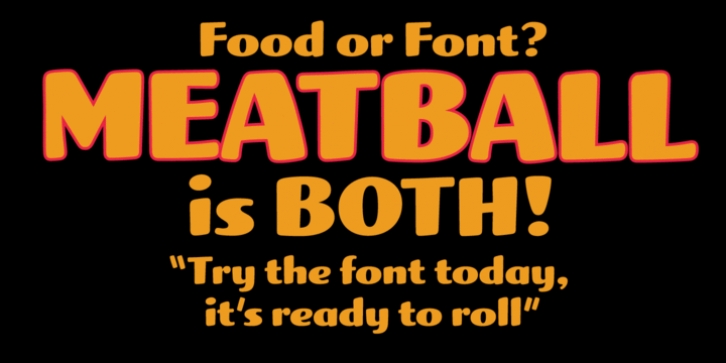 Meatball font preview