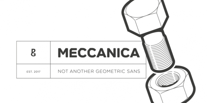 Meccanica font preview