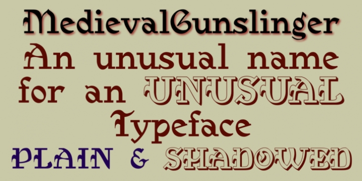 Medieval Gunslinger font preview