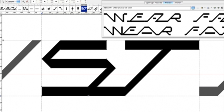 MEGA SLANT LINE font preview