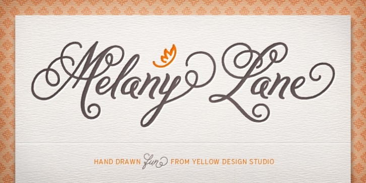 Melany Lane font preview