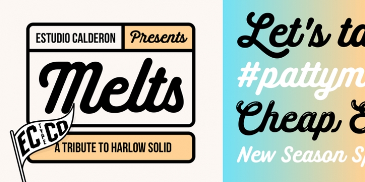 Melts Script font preview