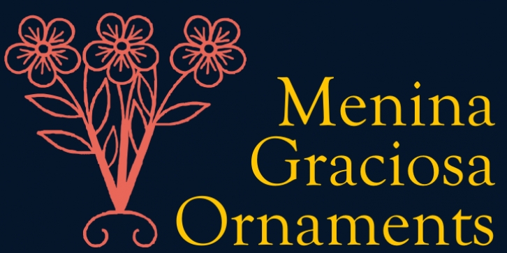 Menina Graciosa Ornaments font preview