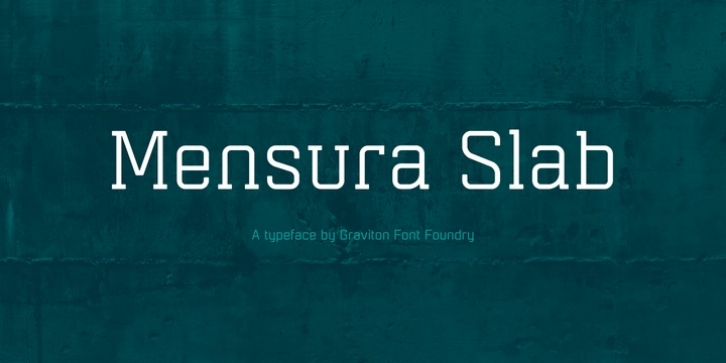 Mensura Slab font preview