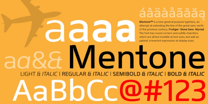 Mentone font preview