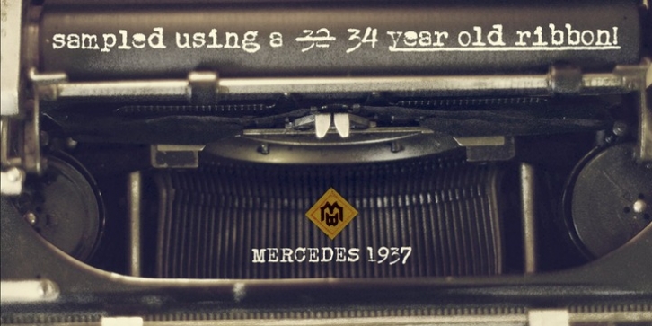 Mercedes1937 font preview