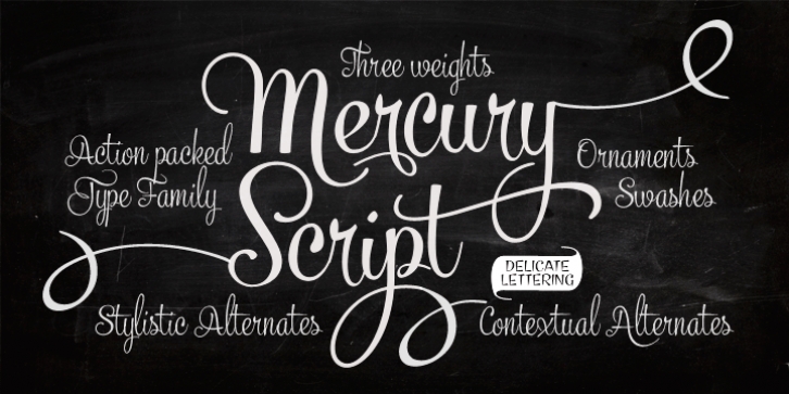 Mercury Script font preview