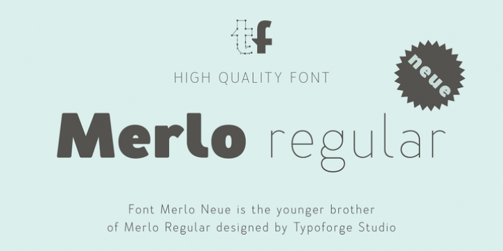 Merlo Neue font preview