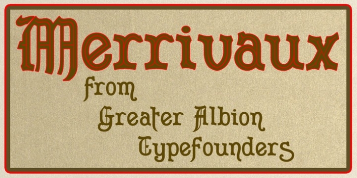 Merrivaux font preview