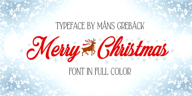 Merry Christmas Color font preview