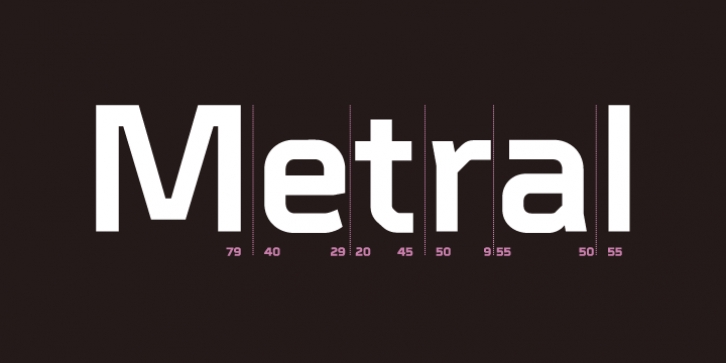 Metral font preview