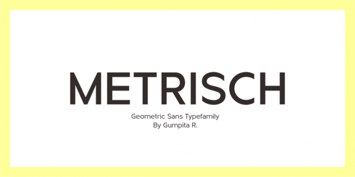 Metrisch font preview