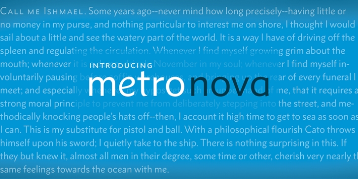 Metro Nova font preview