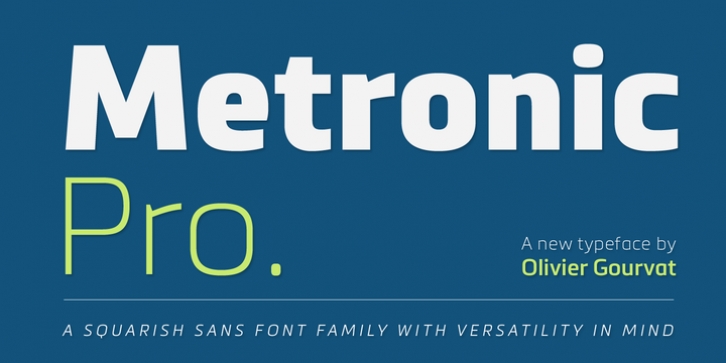 Metronic Pro font preview