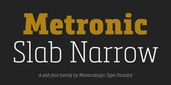 Metronic Slab Narrow font preview