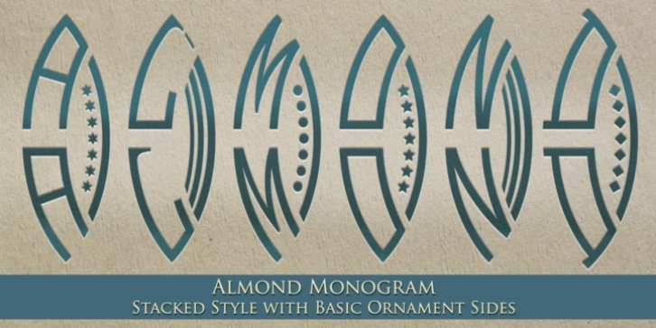 MFC Almond Monogram font preview