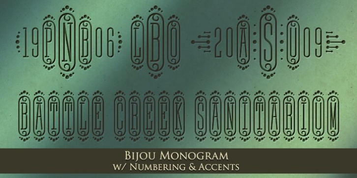 MFC Bijou Monogram font preview