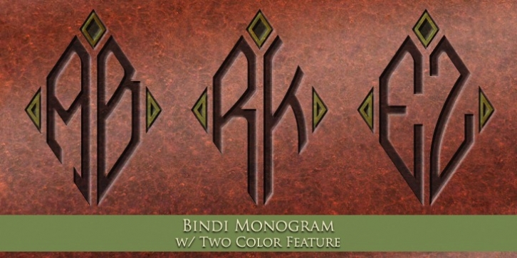 MFC Bindi Monogram font preview
