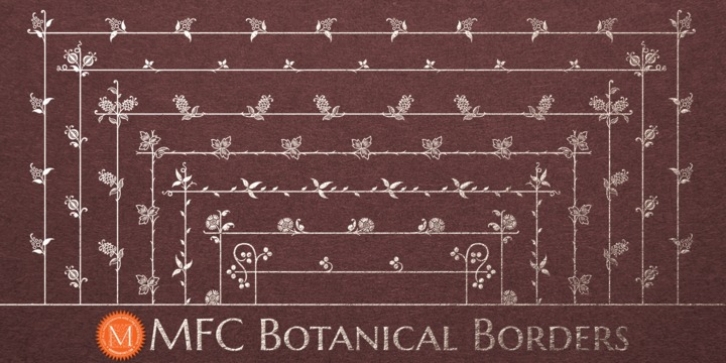 MFC Botanical Borders font preview