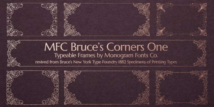MFC Bruce Corners One font preview