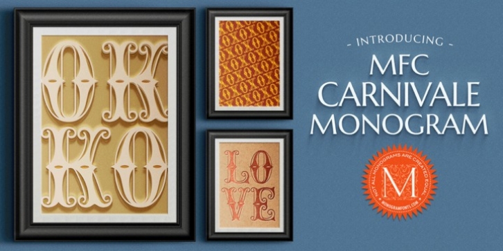 MFC Carnivale Monogram font preview