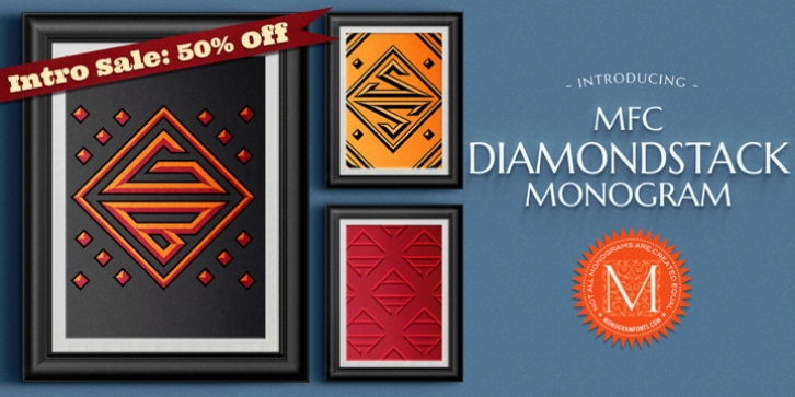 MFC Diamondstack Monogram font preview