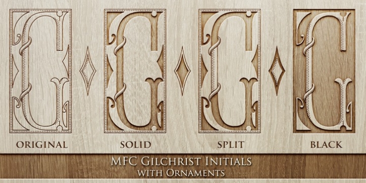 MFC Gilchrist Initials font preview