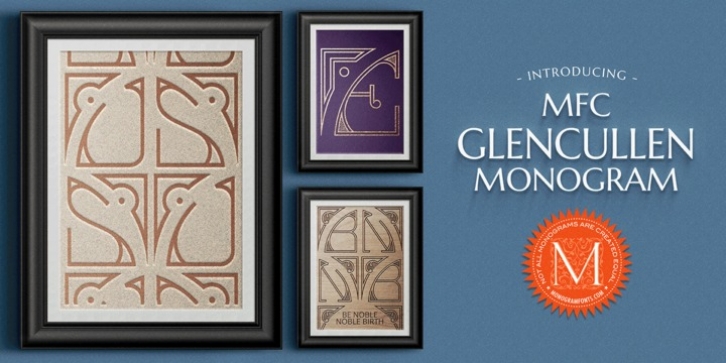 MFC Glencullen Monogram font preview