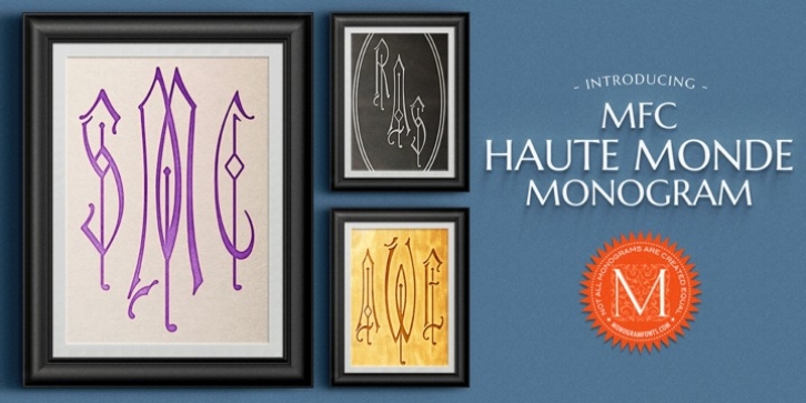 MFC Haute Monde Monogram font preview
