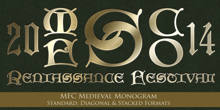 MFC Medieval Monogram font preview