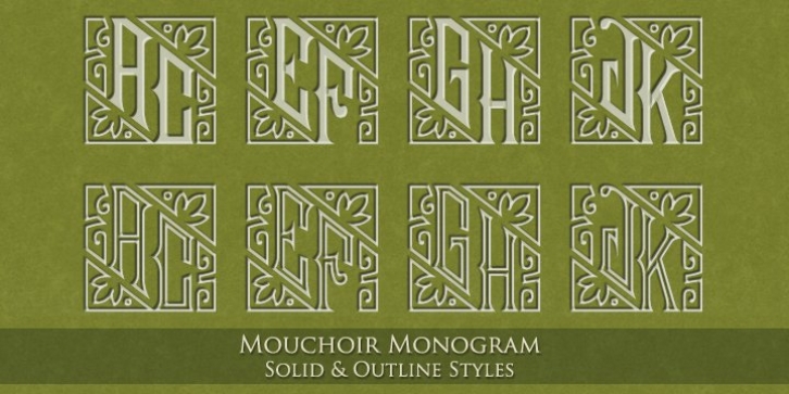 MFC Mouchoir Monogram font preview