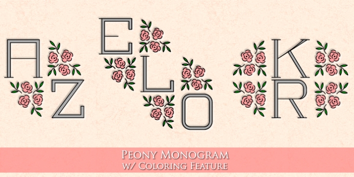 MFC Peony Monogram font preview