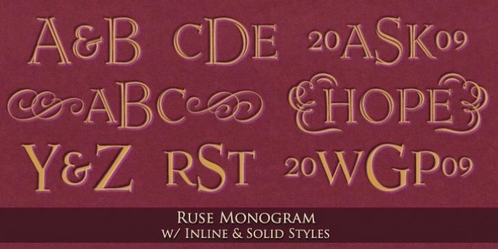MFC Ruse Monogram font preview