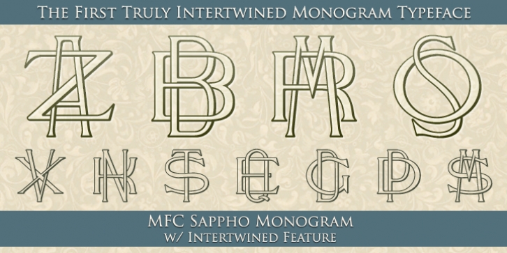 MFC Sappho Monogram font preview