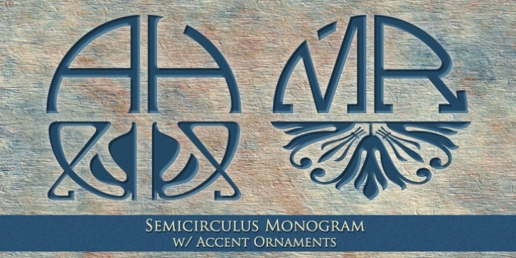 MFC Semicirculus Monogram font preview