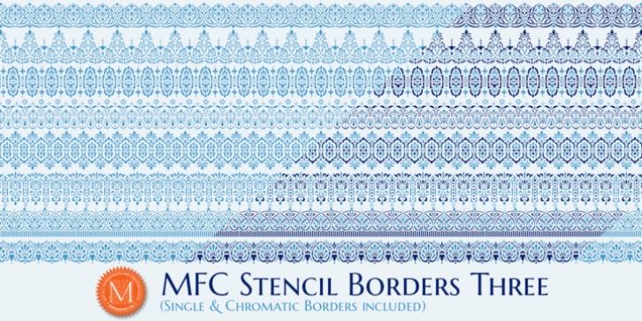 MFC Stencil Borders Three font preview