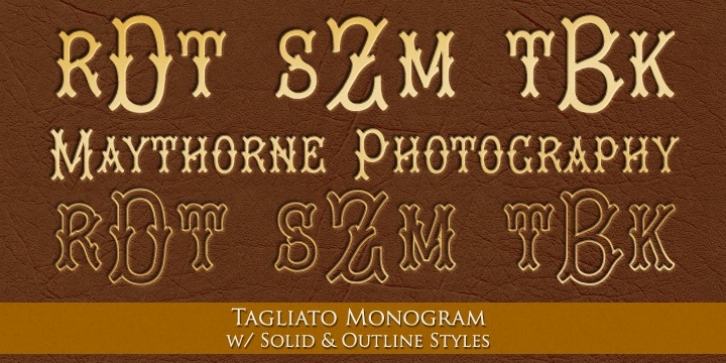 MFC Tagliato Monogram font preview