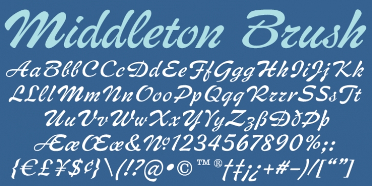 Middleton Brush font preview