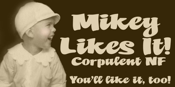 Mikey Likes It Corpulent NF font preview