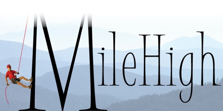 Mile High font preview