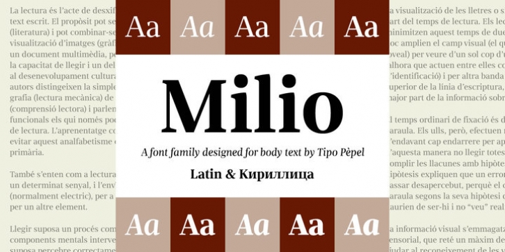 Milio font preview