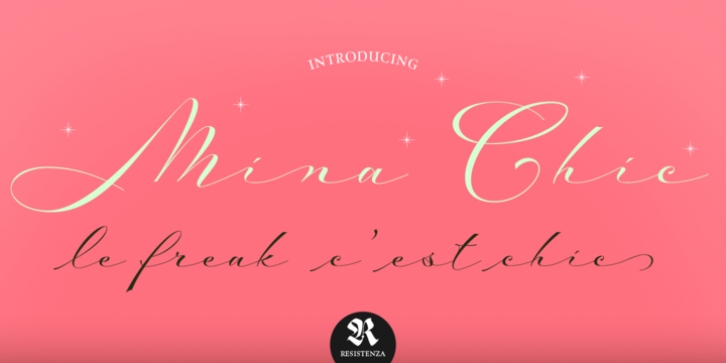 Mina Chic font preview