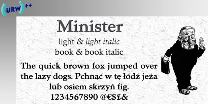 Minister font preview