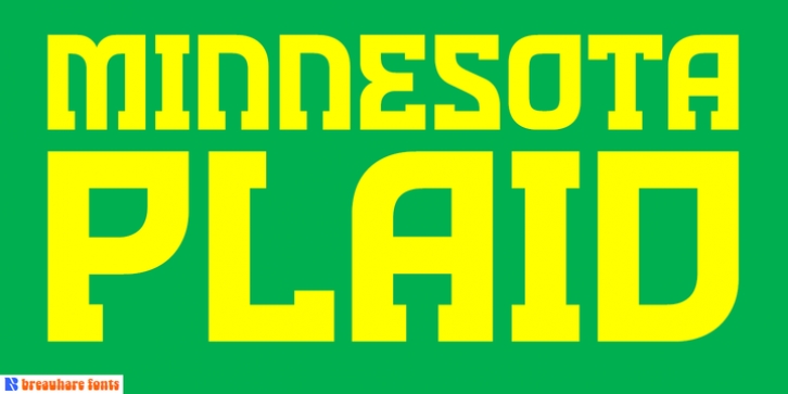 Minnesota Plaid font preview