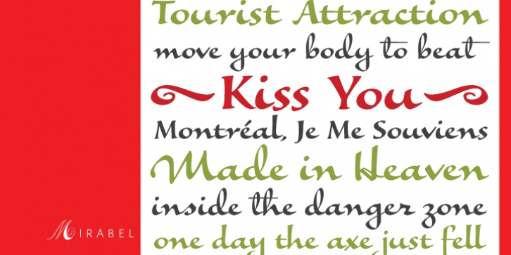 Mirabel font preview