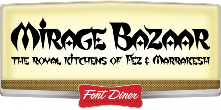 Mirage Bazaar font preview