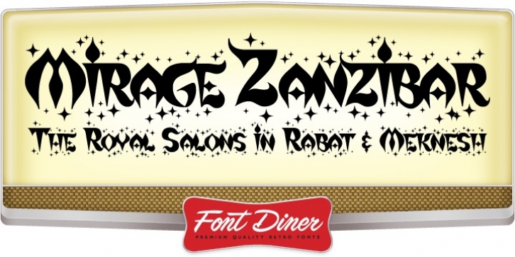 Mirage Zanzibar font preview