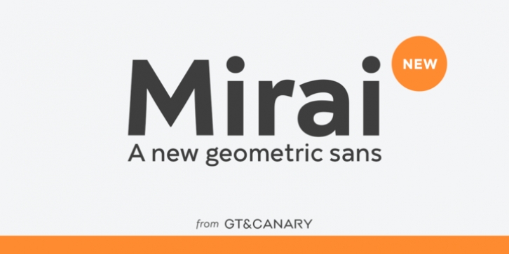 Mirai font preview