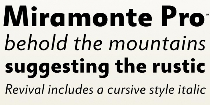 Miramonte Pro font preview